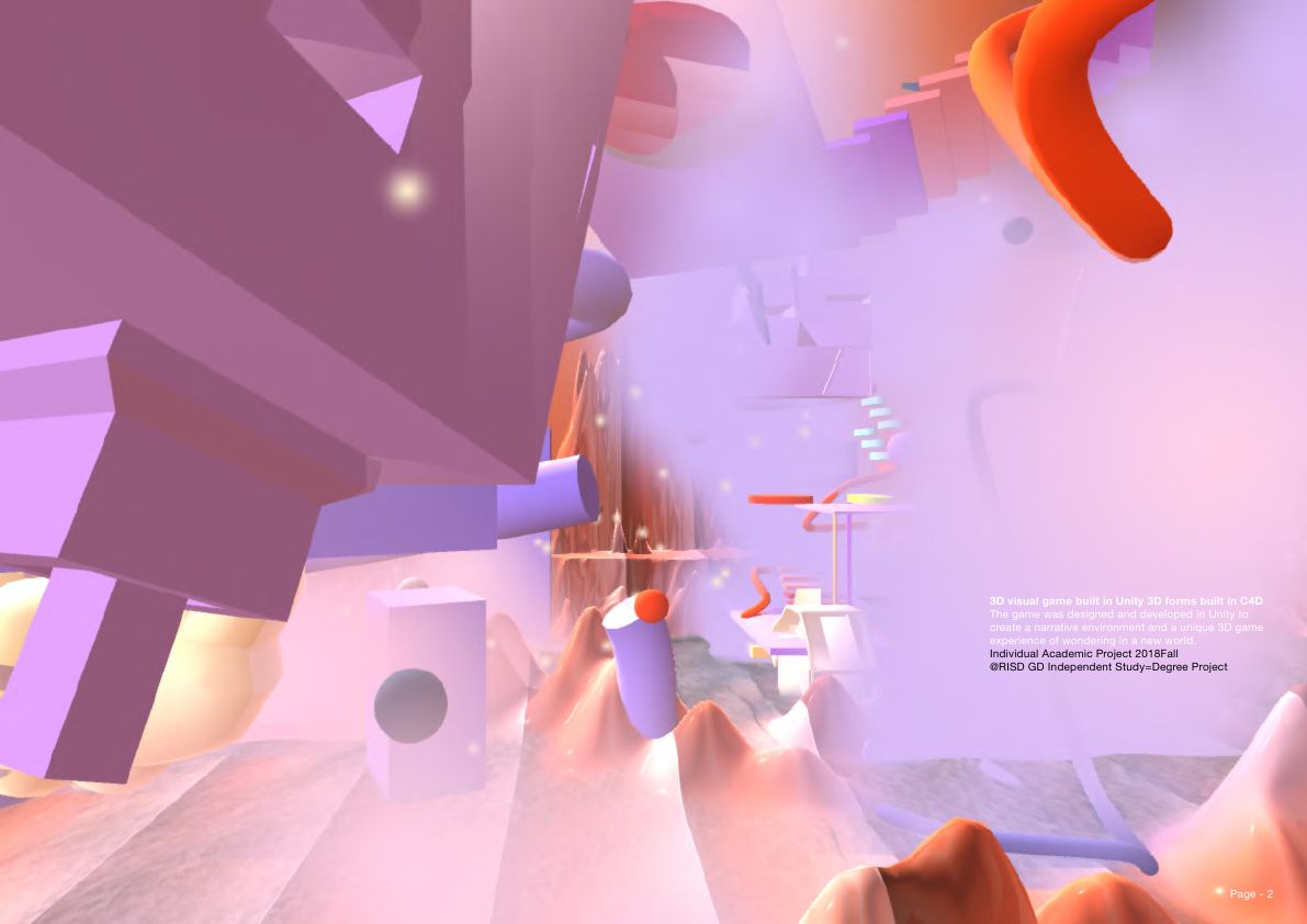 Pink three-dimensional terrain landscape